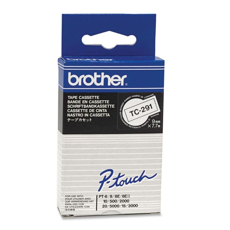 Brother - TC-291 bílá / černá (9mm)