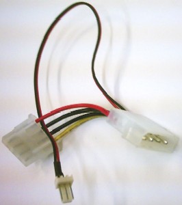 GEMBIRD Kabel napájecí interní 1x 5,25" - 1x 5,25" + 3pin ventilátor