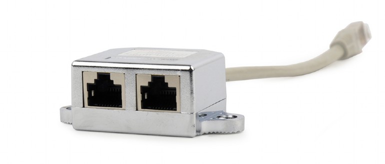 Gembird adaptér - LAN port combiner/splitter (PC + PC), FTP tienený s káblom