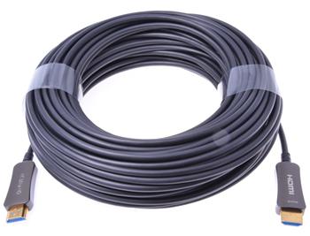 PremiumCord HDMI optický fiber High Speed + Ethernet kabel/ 4K@60Hz/ M/M/ zlacené konektory/ 15m/ černá