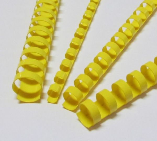 EUROSUPPLIES plastové hřbety/ formát A4/ 25mm/ žluté/ 50 pack