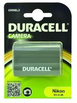 Duracell DRNEL3 DURACELL Baterie - DRNEL3 pro Nikon EN-EL3, černá, 1400 mAh, 7.4 V