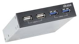 Akasa AK-ICR-12V3 AKASA HUB USB InterConnect S, do 3,5" pozice, 2x USB 2.0, 2x USB 3.0, interní