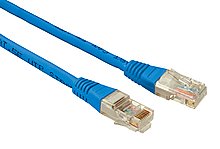 SOLARIX patch kabel CAT5E UTP PVC 0,5m modrý non-snag proof