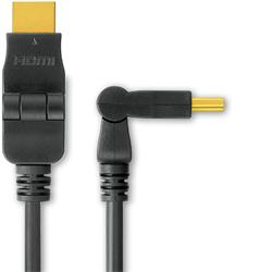 Kabel HDMI A - HDMI A M/M 1m, otočné zlacené konektory