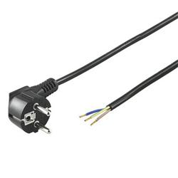 PREMIUMCORD Kabel Flexo síťový třížilový 230V s úhlovou vidlicí 2m černá