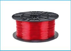 Filament PM tisková struna/filament 1,75 PETG transparentní červená, 1 kg