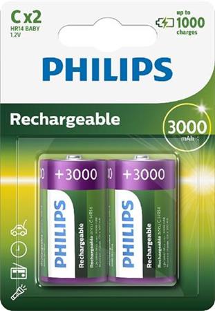 PHILIPS R14B2A300/10 Nabíjecí baterie, C, (2ks)