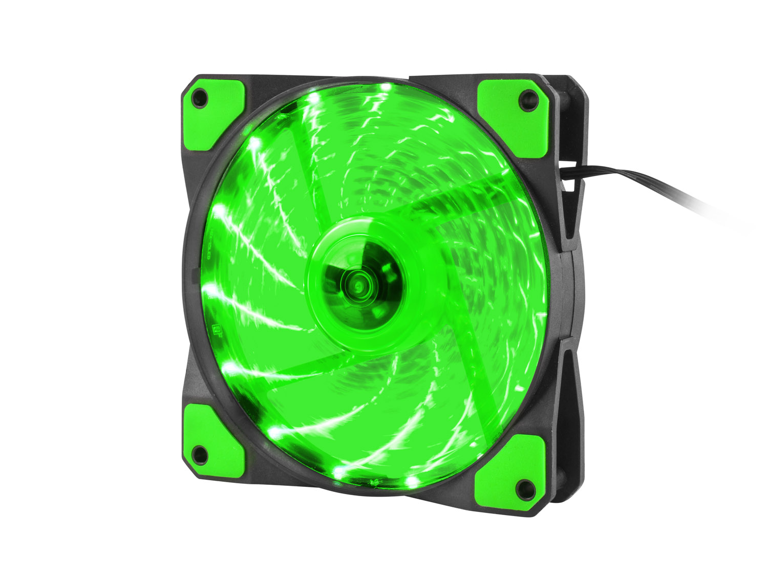 GENESIS ventilátor Hydrion 120, zelené LED, 120mm