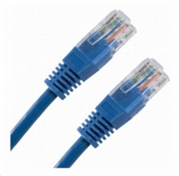Patch kabel Cat5E, UTP - 0,25m modrý