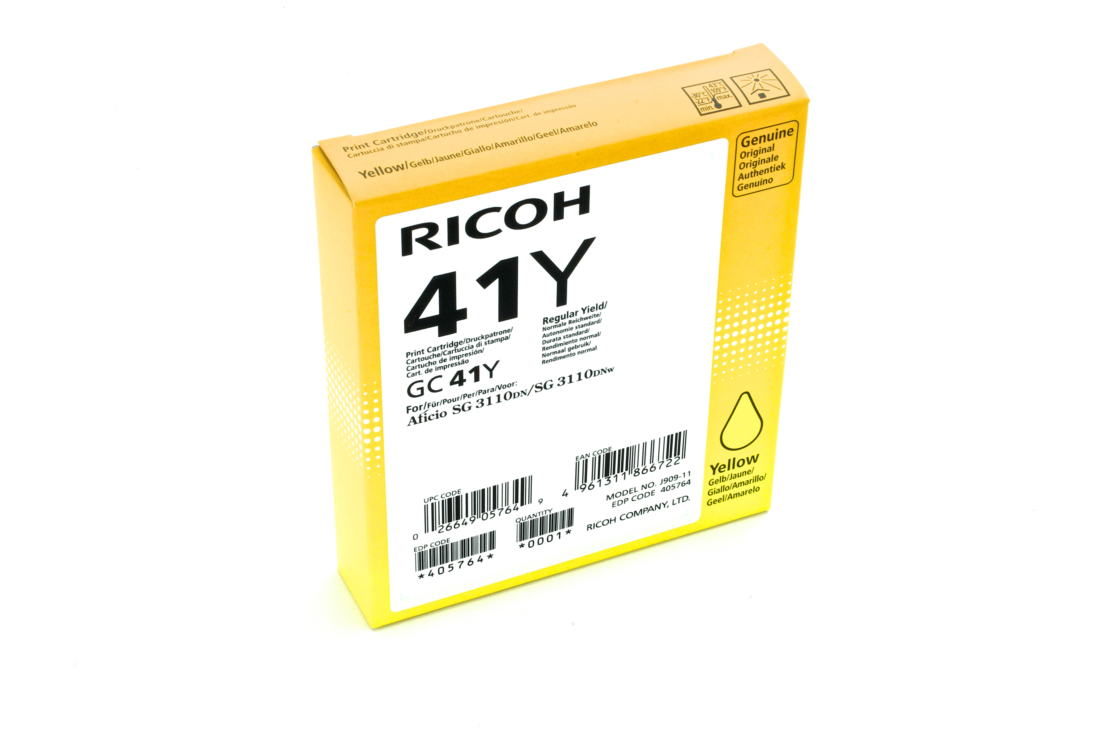 Ricoh - toner 405764 (SG 3110DN, 3110DNw, 3100SNw, 3110SFNw, 3120B SFNw, 7100DN) 2200 stran, žlutý