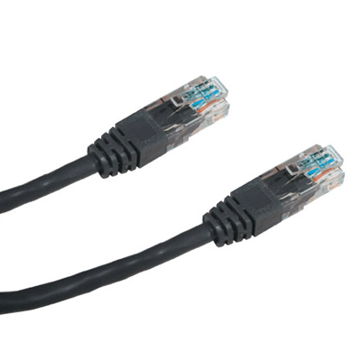DATACOM Patch kabel UTP CAT6 0,25m černý