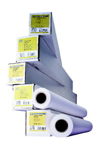 HP Heavyweight Coated Paper, 167 microns (6.6 mil) • 130 g/m2 (35 lbs) • 1524 mm x 30.5 m, C6977C
