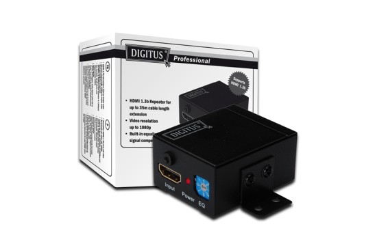 DIGITUS HDMI Repeater up to 35m 225MHz incl. wall mount