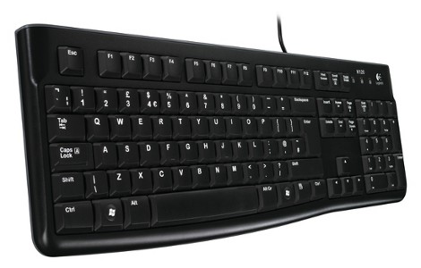 Logitech klávesnice K120, CZ/SK, USB, černá