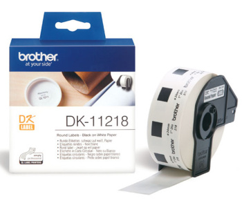 BROTHER DK-11218 - 400 kulatých štítků na kotouči, 24 mm x 90 mm