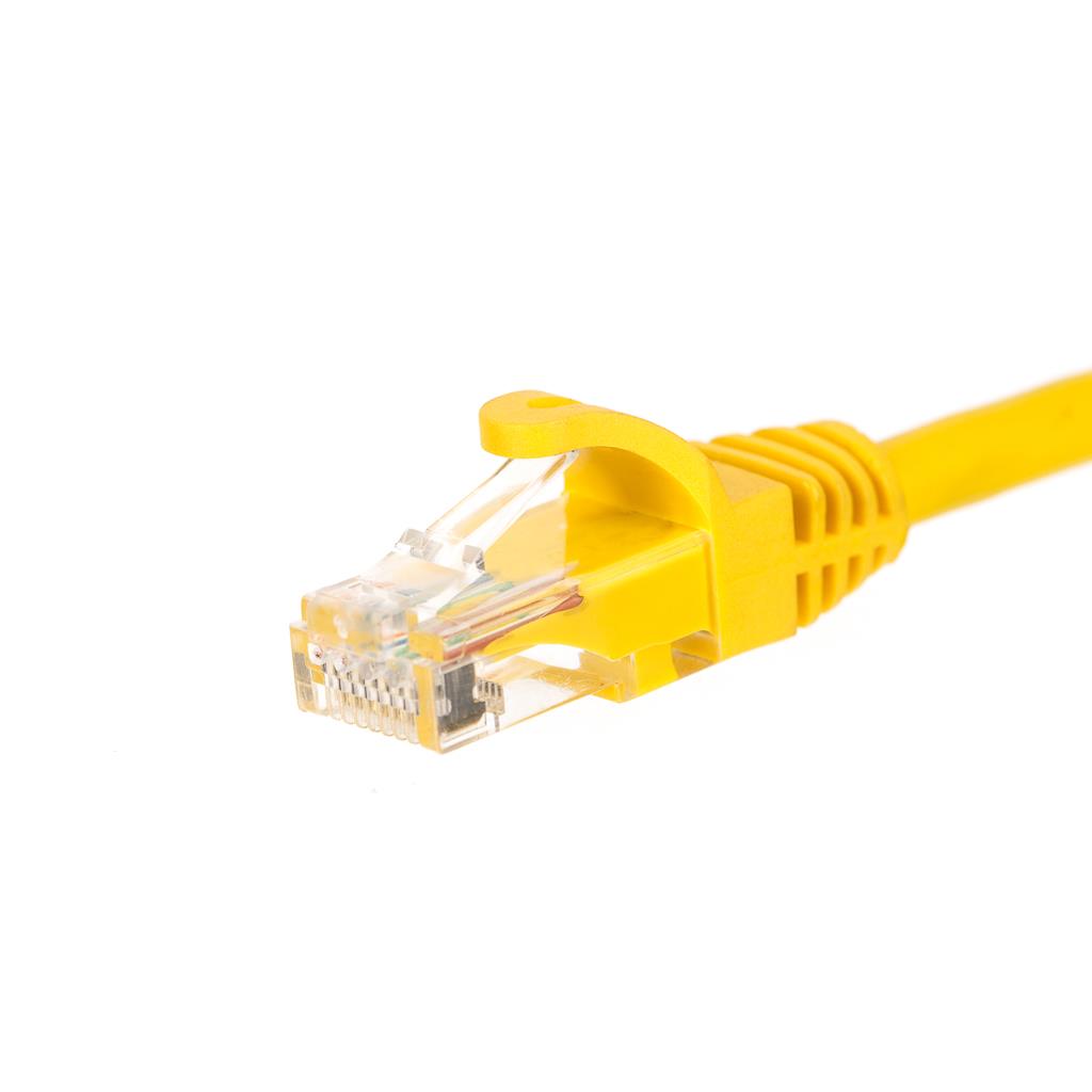 NETRACK BZPAT5UY patch cable RJ45 snagless boot Cat 5e UTP 5m yellow