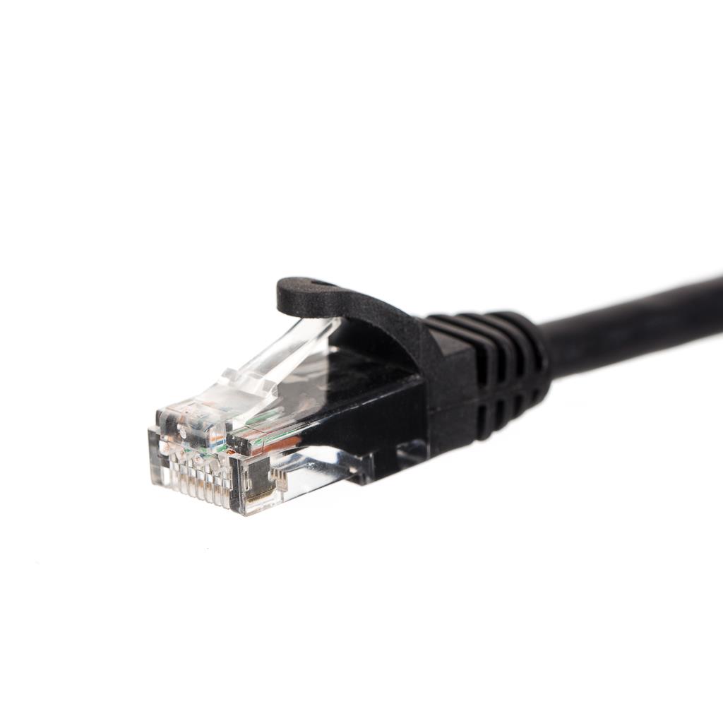 NETRACK BZPAT05UK patch cable RJ45 snagless boot Cat 5e UTP 0.5m black