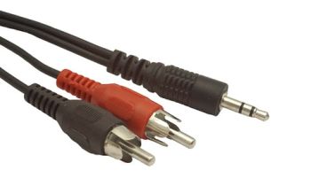 Kabel Jack vidlice 3,5mm stereo - 2 cinch vidlice, 5m, sáček CCA-458-5M