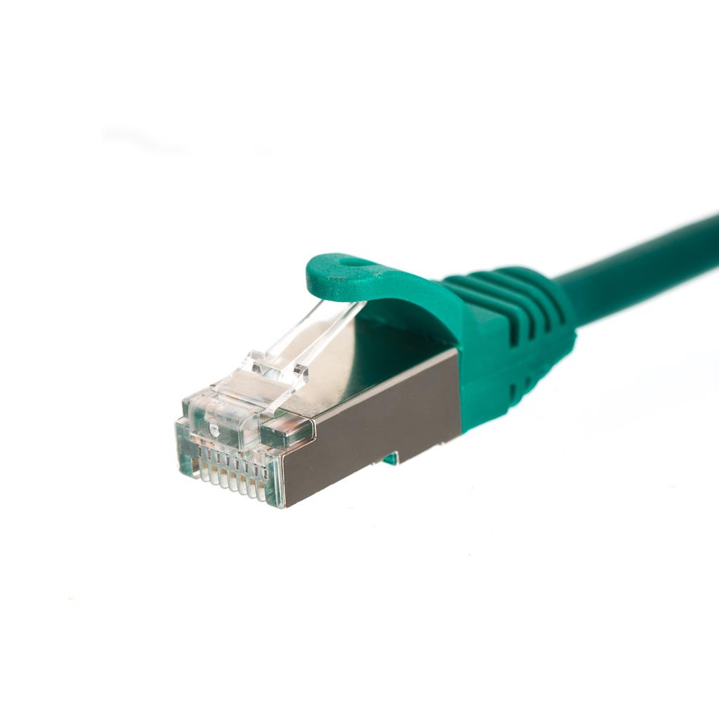 NETRACK BZPAT10FG patch cable RJ45 snagless boot Cat 5e FTP 10m green