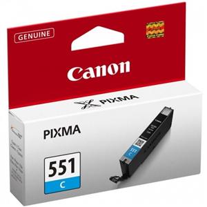 Canon CARTRIDGE CLI-551C azurová pro Pixma iP, Pixma iX, Pixma MG a Pixma MX 6850, 725x, 925, 8750 (332 str.)