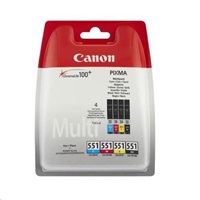 Canon CARTRIDGE CLI-551 C/M/Y/BK Multi Pack pro PIXMA IP7250, IP8750, IX6850, MG5x50, MX725, MX925 (300 str.)