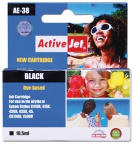 ActiveJet Ink cartridge Eps T038 C41/43/SX/UX Bk - 10, 5 ml AE-38