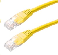 Patch kabel Cat5E, UTP - 0,5m, žlutý