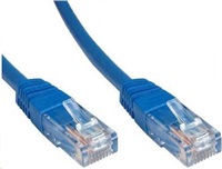 Patch kabel Cat5E, FTP - 1m, modrý