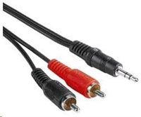 PREMIUMCORD Kabel audio 3,5mm Jack - 2x Cinch 5m (M/M, stereo)