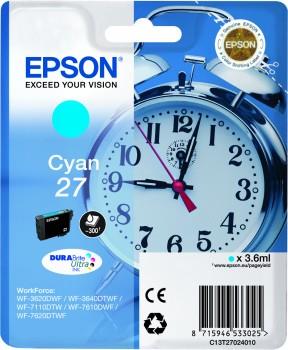 Epson inkoustová náplň/ T2702/ Singlepack 27 DURABrite Ultra Ink/ Modrá