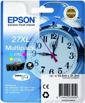 Epson C13T27154012 - originální EPSON ink Multipack 3-colour "Budík" 27XL DURABrite Ultra Ink