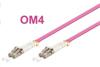 Duplexní patch kabel MM 50/125, OM4, LC-LC, LS0H, 1m