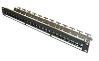 19" modulární stíněný patch panel XtendLan 24port, černý