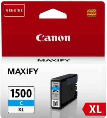 Canon CARTRIDGE PGI-1500XL C azurová pro Maxify MB2050, MB2150, MB2350, MB2750 a MB2755 (1020 str.)