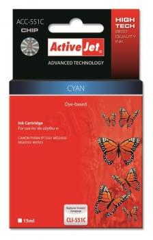 ActiveJet ink cartr. Canon CLI-551C premium with chip - 10 ml AC-551CR