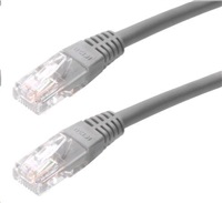 Patch kabel Cat5E, UTP - 0,25m, šedý