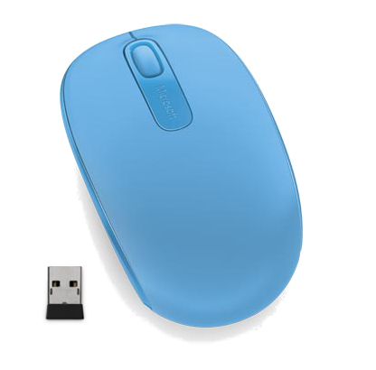 Microsoft Wireless Mobile Mouse 1850, Cyan Blue
