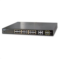 Planet GS-4210-24PL4C Planet GS-4210-24PL4C PoE switch L2/L4, 28x 1000Base-T, 4x SFP, Web/SNMPv3, ext 10Mb/s, 802.3at-440W