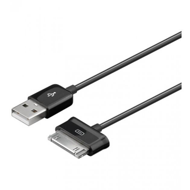 TECHLY 305113 USB 2.0 cable for Samsung Galaxy Tab. black. 1.2m