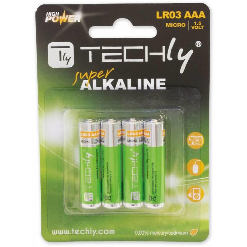 TECHLY 307001 Alkaline batteries 1.5V AAA LR03 4 pcs