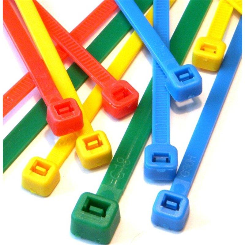 TECHLY 306479 Nylon cable ties 200pcs multicolor