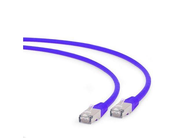 Gembird patch kabel S/FTP Cat. 6A LSZH, 0.5 m, fialový