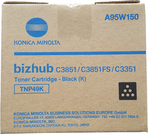 Konica Minolta A95W150 - originální Konica Minolta toner A95W150, black, 13000str., TNP-49K, Konica Minolta Bizhub