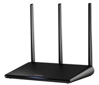 STRONG dvoupásmový router 750/ Wi-Fi standard 802.11a/b/g/n/ac/ 750 Mbit/s/ 2,4GHz a 5GHz/ 4x LAN/ 1x WAN/ 1x USB/ černý