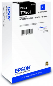 Epson C13T756140 - originální EPSON Ink čer WF-8xxx Series Ink Cartridge L Black - 2500str. (50 ml)