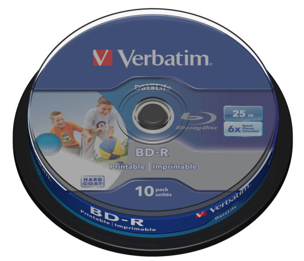 Verbatim BD-R SL 25GB 6x, printable, spindle, 10ks (43804)