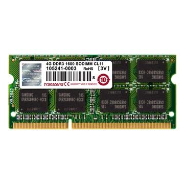 TRANSCEND SODIMM DDR3L 1333MHz TS512MSK64W3N SODIMM DDR3L 4GB 1333MHz TRANSCEND 2Rx8 CL9, retail