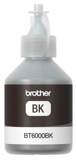 Inkoust Brother BT-6000BK - originální BROTHER INK BT-6000BK black pro T300, T500W, T700W, cca 6000 stránek, pigmentový - INKTANK