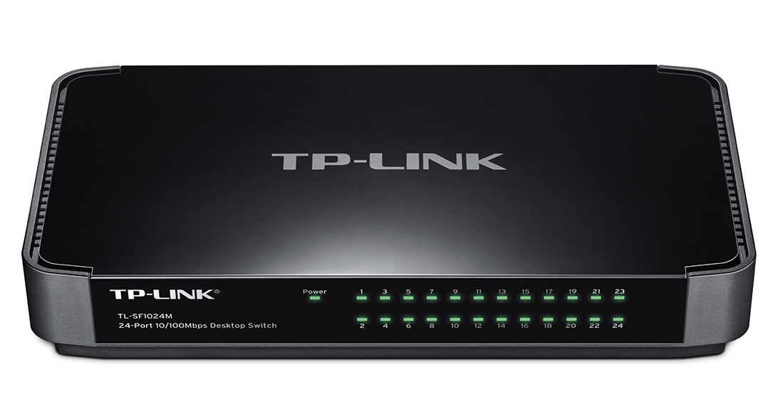 TP-Link switch TL-SF1024M (24x100Mb/s, fanless)